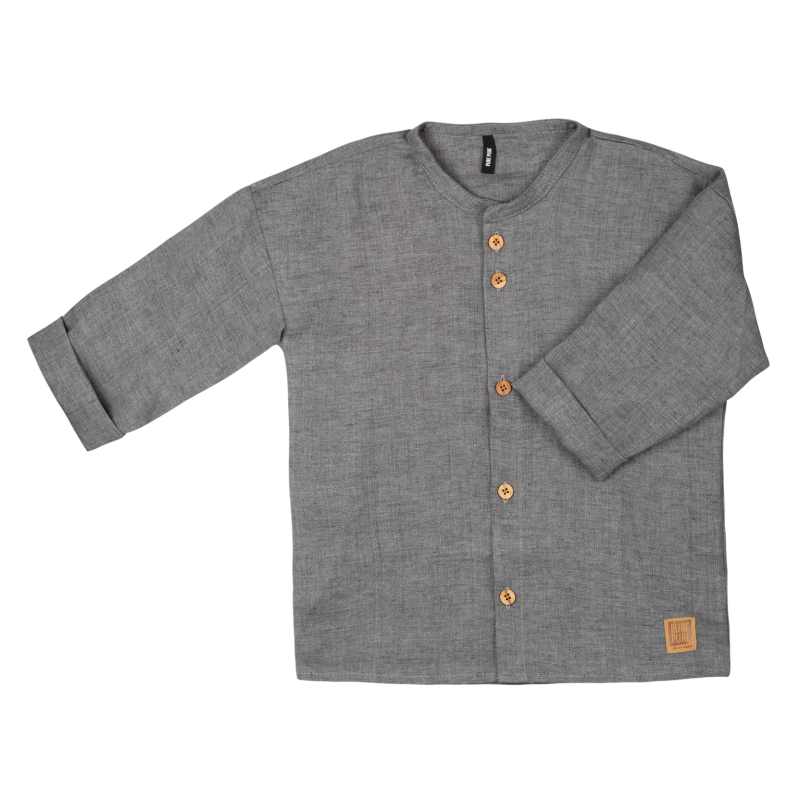 Leinen Hemd - stone grey